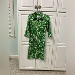 Vintage Milly Green button summer dress Size 12